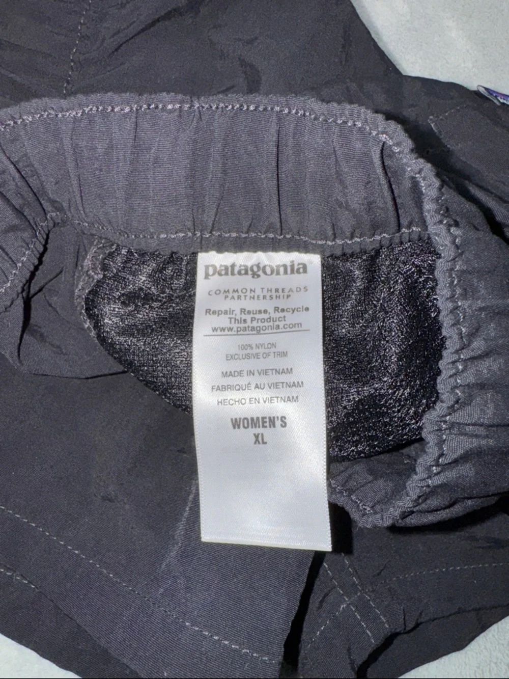 Patagonia Barely Baggies Black Women's Shorts XL
